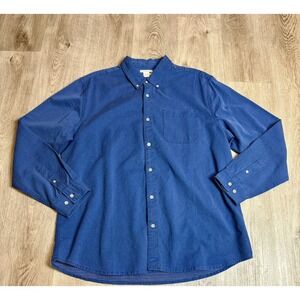 Mens Carbon 2 Cobalt Blue Dot Print Button Up Shirt Long Sleeve Casual Large